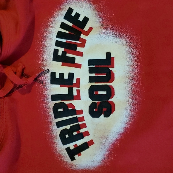 VINTAGE Triple Five Soul T5S Red Hoodie - Medium - Picture 2 of 14
